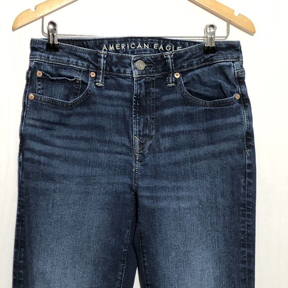 American Eagle Jeans Mens 30 30 Blue Original Bootcut Dark Wash Denim Airflex+ - Picture 2 of 12